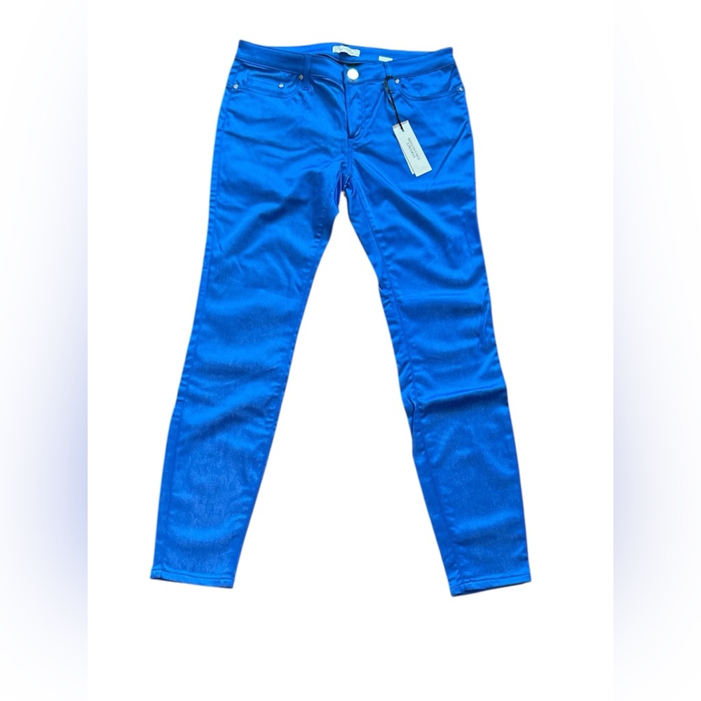 ✨NWT✨ Versace Electric Blue metallic Skinny Jeans